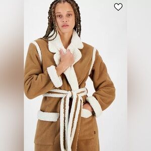 Women's Notch-Lapel Tie-Waist Classic Robe NWT